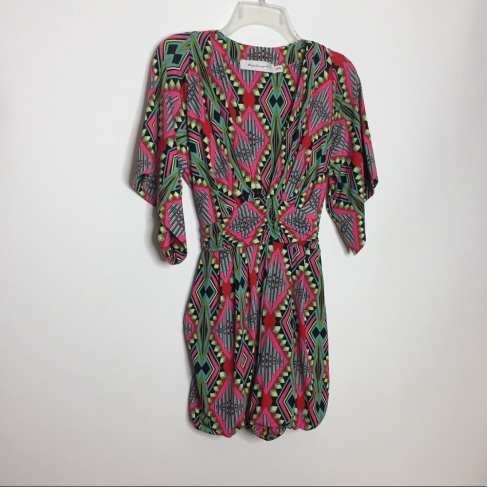 T Bags Los Angeles Printed Kimono Romper XS - Picture 10 of 11